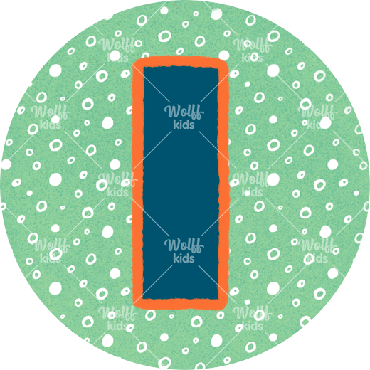 Einzelner Magnet: I grün, 4cm